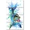 Designart - Large Blue Dolphin Watercolor - Contemporary Animal Art Canvas